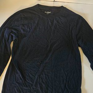 Cat & Jack (Target) Long Sleeve Navy Blue T Shirt Unisex Boys Girls Size XL 16